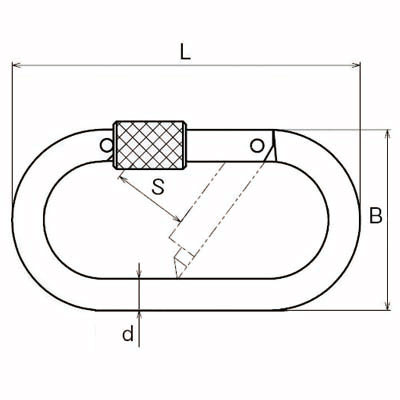 Oval Snap Hook with Screw Nut